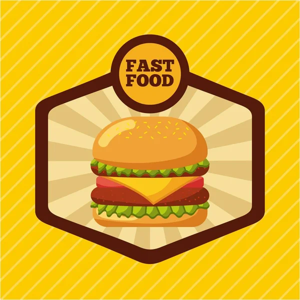 Fast food restaurant menu brochure — Stock Vector