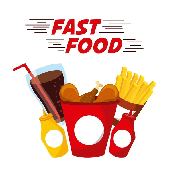 Fast food restaurant menu brochure — Stock Vector