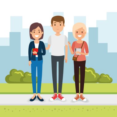 Parktaki bir grup insan