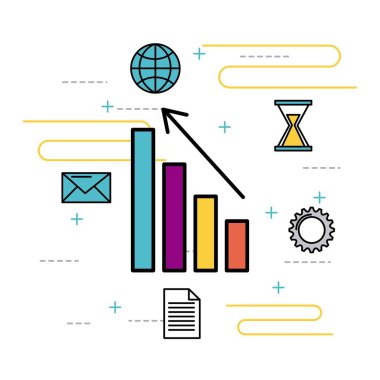 iş grafiği ok büyüme dünya çözüm zaman mesaj