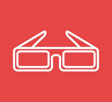 gözlük 3d izole simgesi