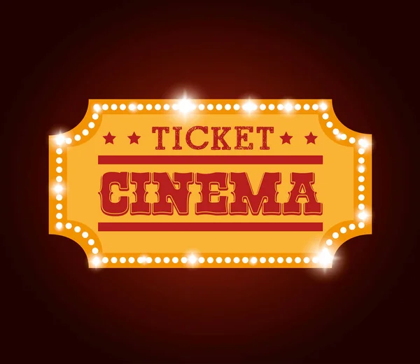 Ticket cinéma icône isolée — Image vectorielle