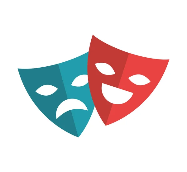 Színházi maszkok fesztivál mozi — Stock Vector