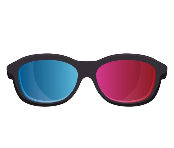 Okulary 3d ikona na białym tle — Wektor stockowy