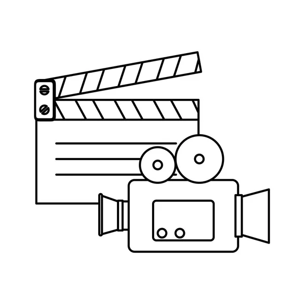 Cinema entertainment elements icons — Stock Vector