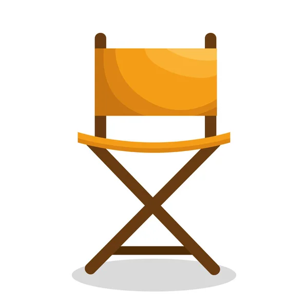 Director chair isolated icon — Stock Vector