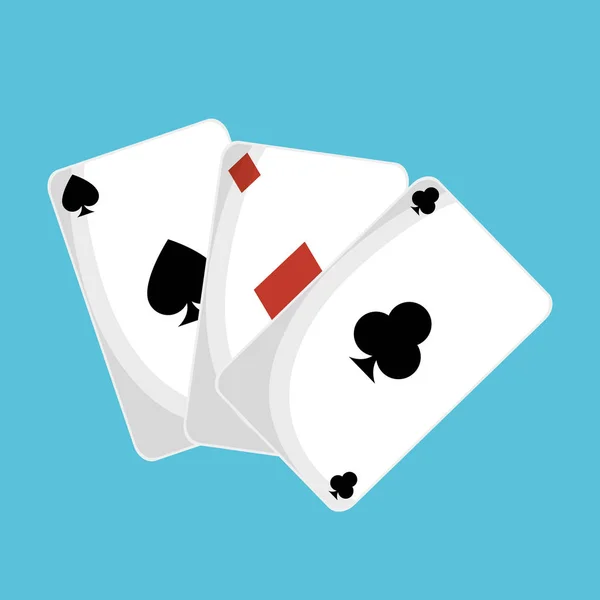 Tarjetas de póquer casino icono — Vector de stock