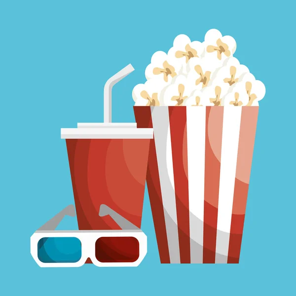 Cinema underhållning element ikoner — Stock vektor