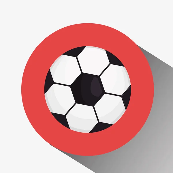 Globo de fútbol aislado icono — Vector de stock