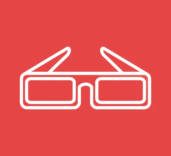 Brille 3D isolierte Ikone — Stockvektor