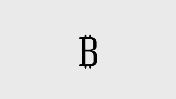 Bitcoin dinheiro virtual — Vídeo de Stock