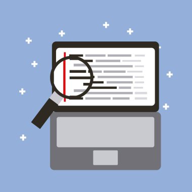 programlama kod web sitesi geliştirme laptop ile maginifier