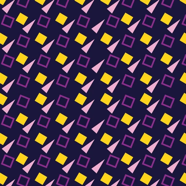 Geometric seamless pattern trendy memphis design retro background template — Stock Vector