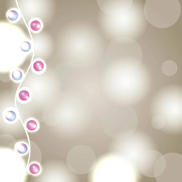 花环灯圣诞节背景模糊抽象 — 图库矢量图片