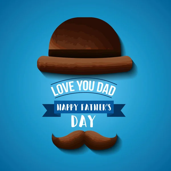 Happy fathers day card image — Stock Vector