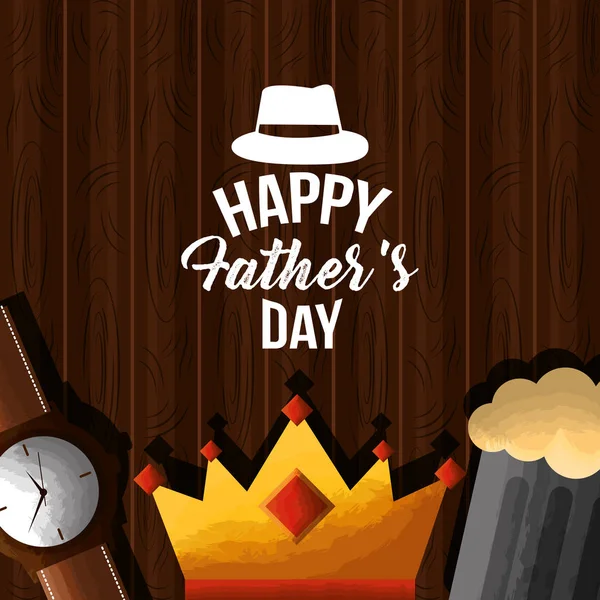 Happy fathers day card — Stock Vector