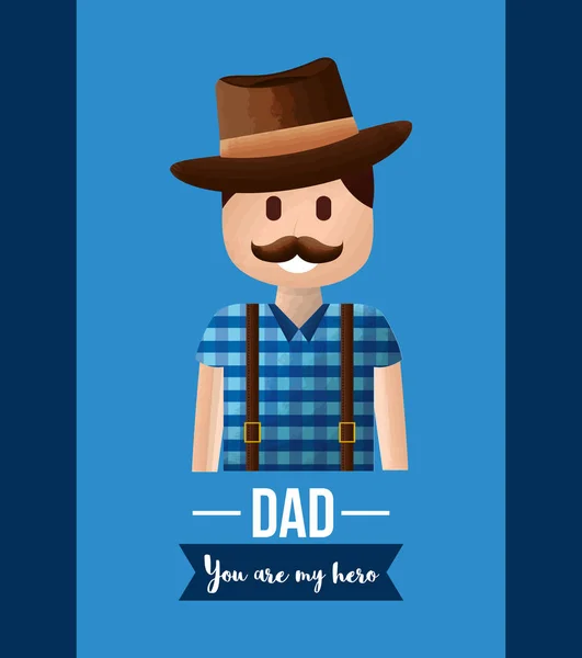 Happy fathers day card — Stock Vector