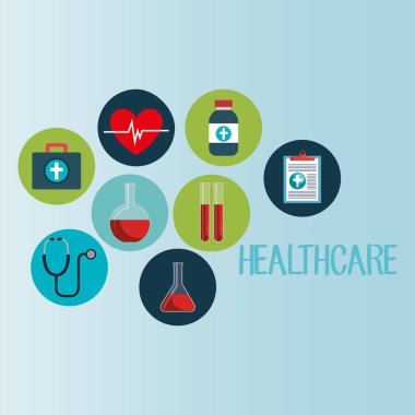 tıbbi öğeleri Icons set