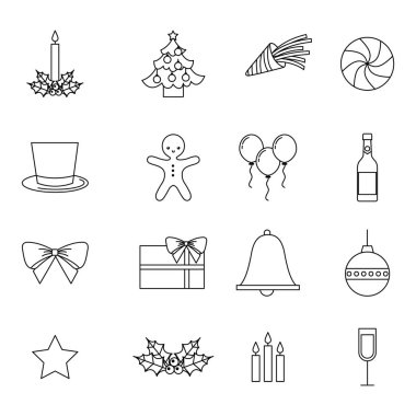 neşeli Noel kutlama dekorasyon desen tasarım