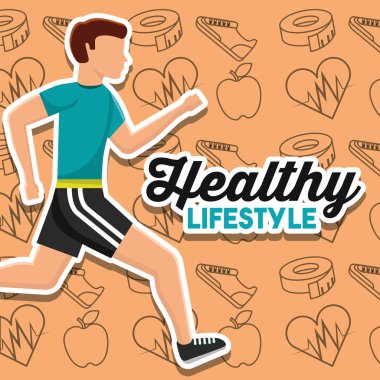 sağlıklı yaşam kartı adam atlet spor