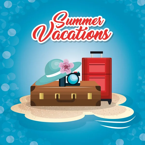 夏季 vacattions 设置图标 — 图库矢量图片