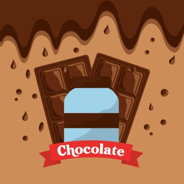 çikolata şişe bar ve erimiş damla