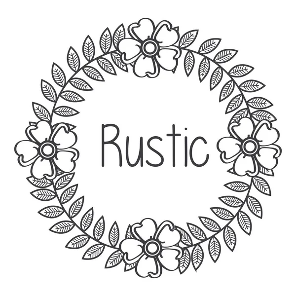 Květinové rustikální design — Stockový vektor