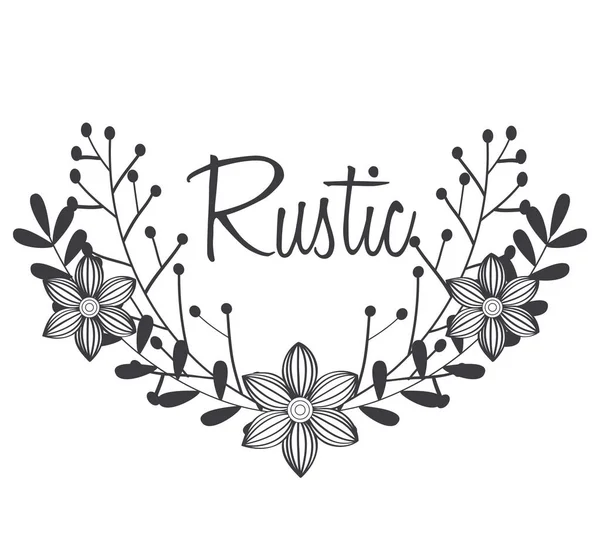 Florales rustikales Design — Stockvektor