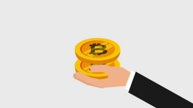 bitcoin cryptocurrency dijital animasyon