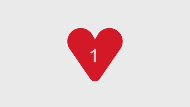 Srdce bije ikony — Stock video