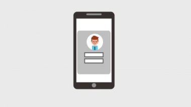 el smartphone tutar ve parmak dokunur ekran giriş sayfası