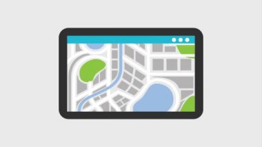 Tablet cihaz el dokunmatik pusula PIN harita gps navigasyon