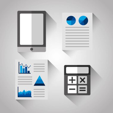 iş office set Pano hesap makinesi belge istatistik verileri