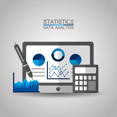 Mobil veri analiz istatistik tablet grafikler büyüyen ekran rapordaki bilgileri ile