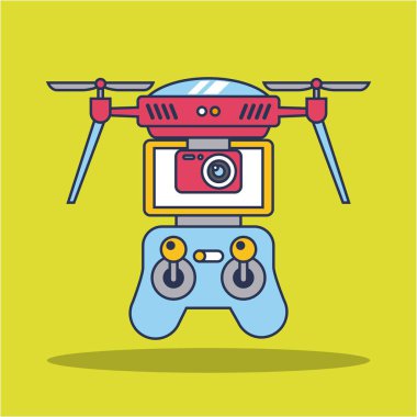 Drone quadcopter uzaktan kumanda ile