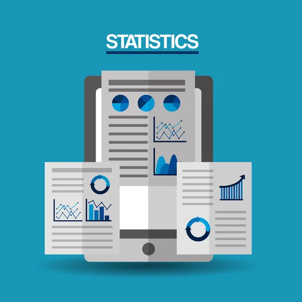Mobil finansal rapor strateji belge istatistikleri — Stok Vektör