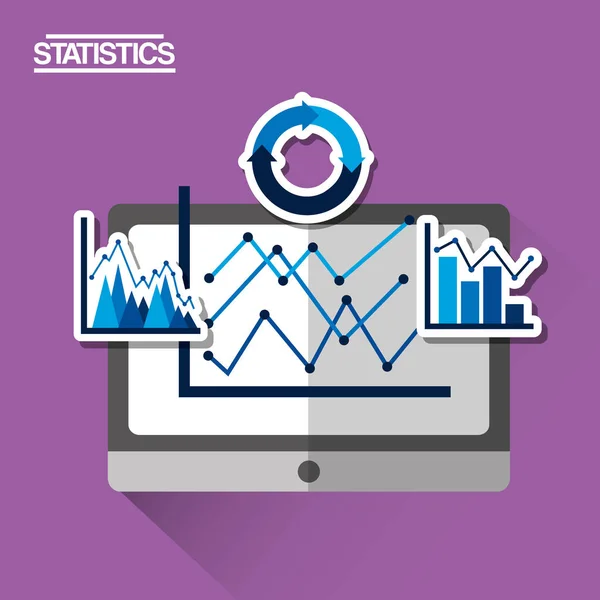 Business mobil strategi web statistik grafer — Stock vektor