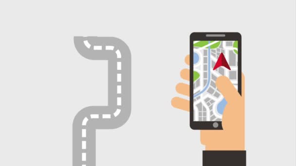 GPS navigační aplikace — Stock video