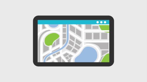 tablette dispositif avec main tactile boussole broche carte GPS navigation 