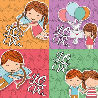 aşk koleksiyonu kartı küçük insanlar