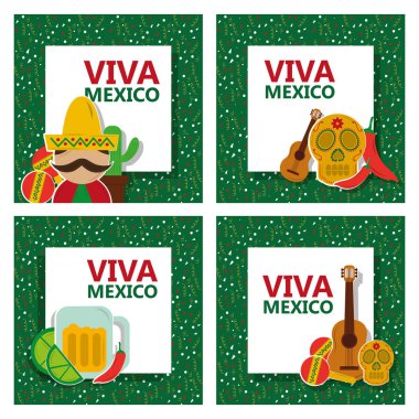 Viva Meksika geleneksel kartı