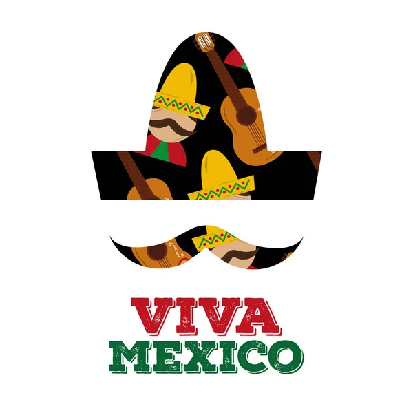 Viva mexico carte traditionnelle — Image vectorielle