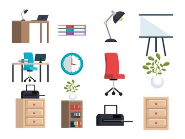 Ofis donatım Icons set