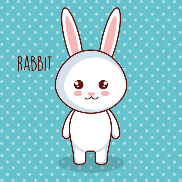 Cute rabbit tender character — Stock Vector