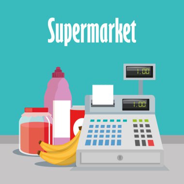 Süpermarket paketlerine kayıt makinesi