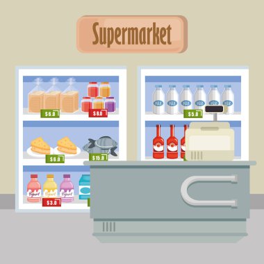 süpermarket Market raf içinde