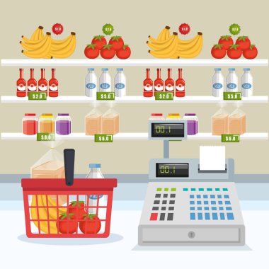 Süpermarket paketlerine kayıt makinesi