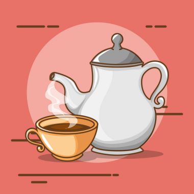 lezzetli kahve zamanı öğesinin