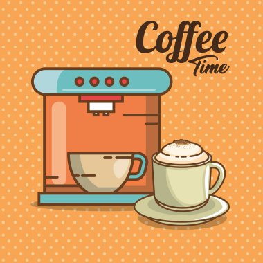 lezzetli kahve zamanı öğesinin