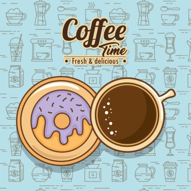 lezzetli kahve zamanı öğesinin